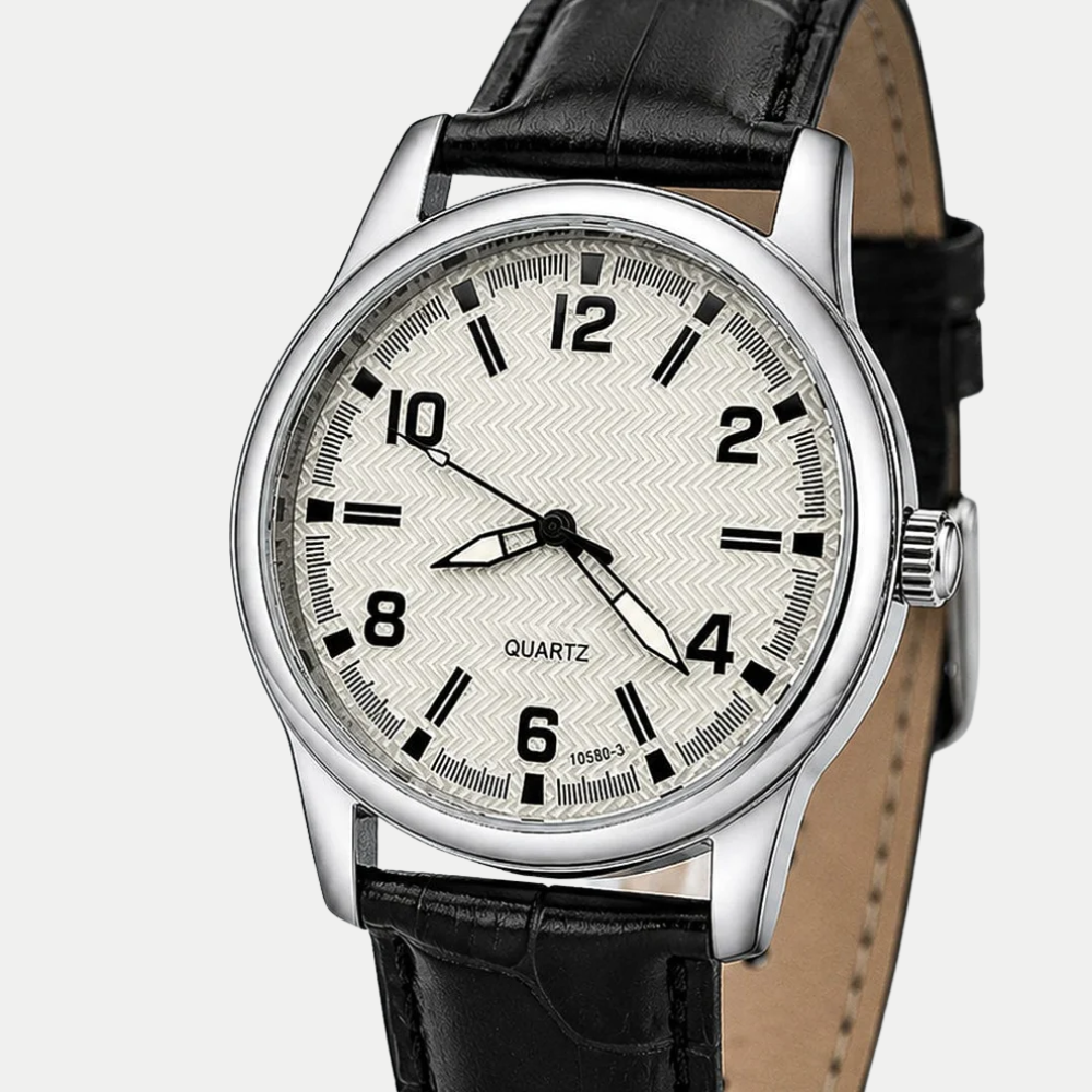 Orologio elegante Ashford Avorio con cassa in acciaio inossidabile lucido