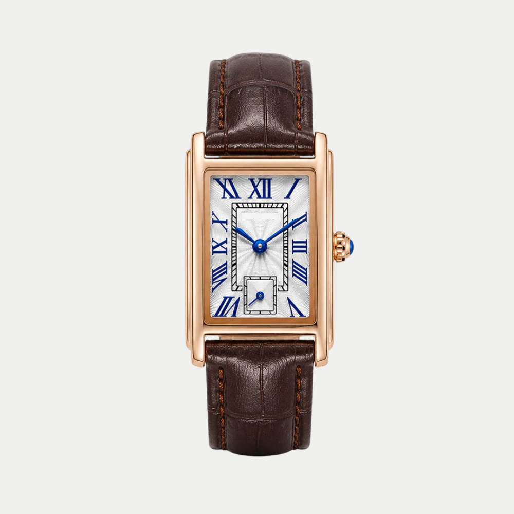 Orologio dress da uomo Dover Oro Rosa Breckmont con cassa rettangolare oro rosa