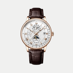 Orologio da uomo Bristol Oro Breckmont con quadrante bianco e cassa oro rosa