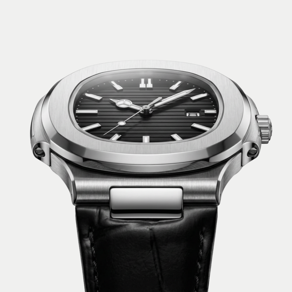 Orologio Halden Acciaio Onice con cassa ottagonale in acciaio