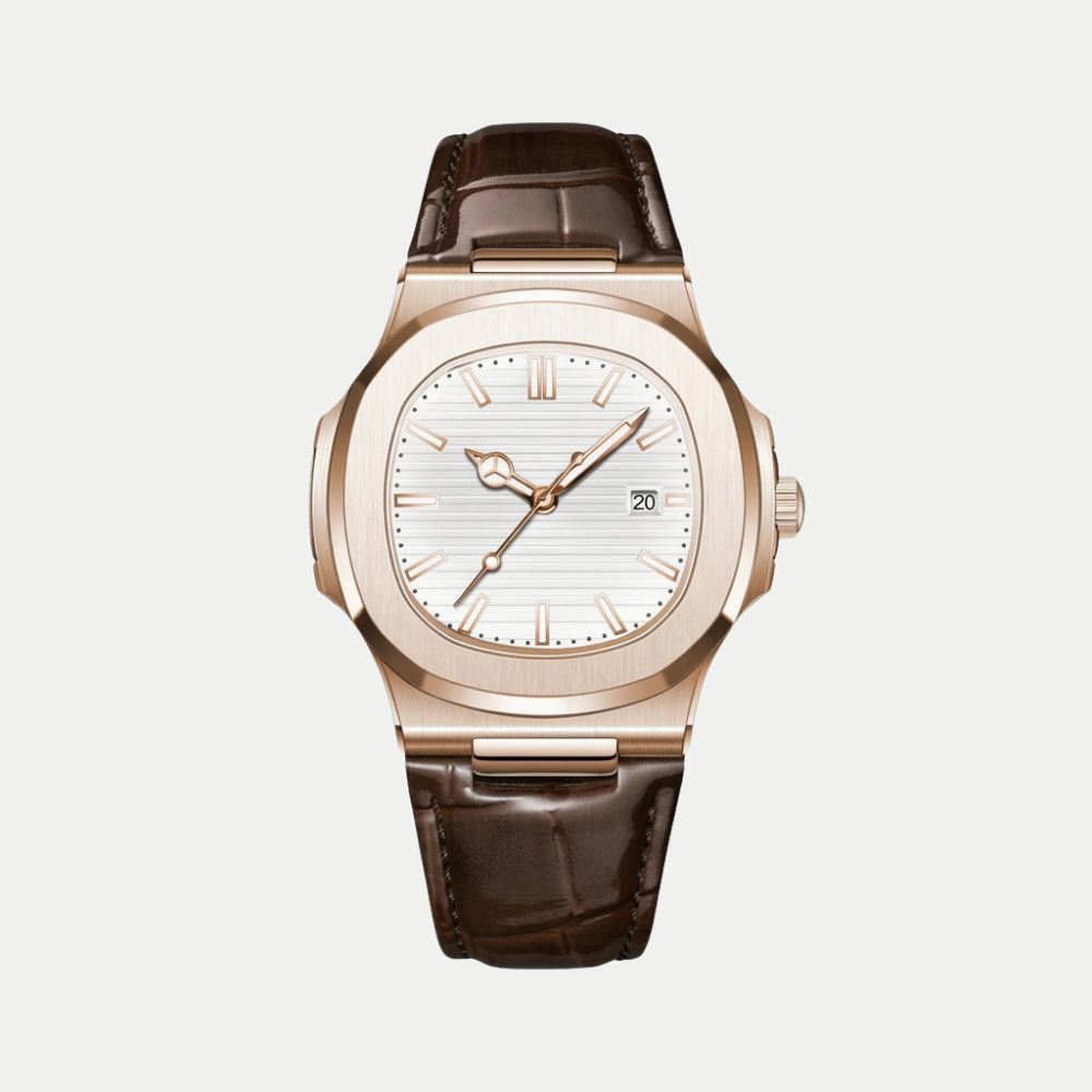 Orologio da uomo Halden Oro Rosa Avorio Breckmont con quadrante avorio