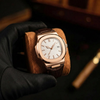 Orologio da uomo Halden Oro Rosa Avorio Breckmont, vista completa