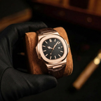 Orologio da uomo Halden Oro Rosa Onice Breckmont, vista completa