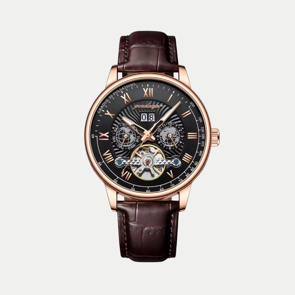 Orologio da uomo Regent Noctis Breckmont con quadrante multistrato open-heart