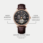 Orologio da uomo Regent Noctis Breckmont con cinturino in vera pelle, vista completa