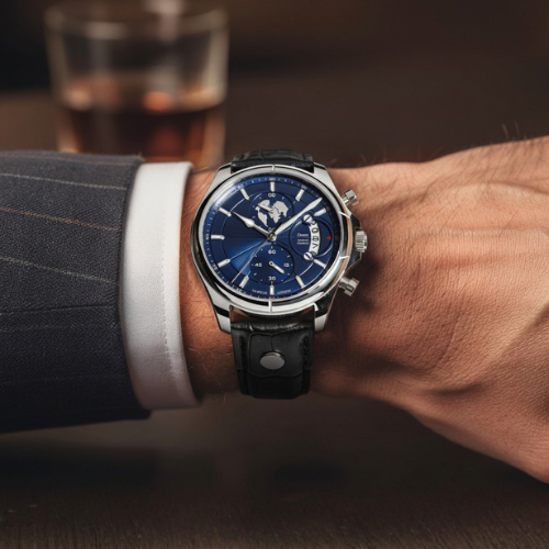 Orologio Meridian Acciaio Atlantico Breckmont, vista laterale