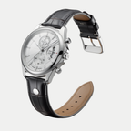 Meridian Acciaio Avorio Breckmont con cinturino in vera pelle