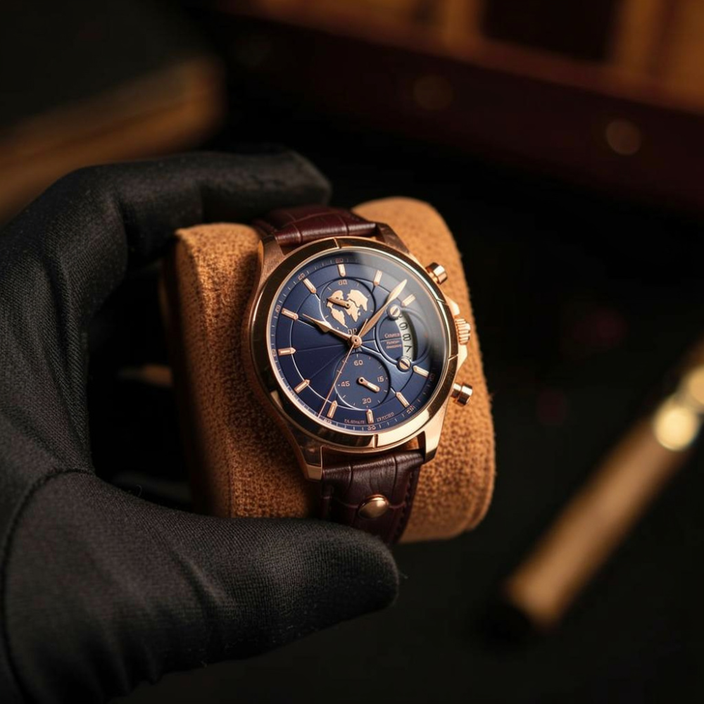 Orologio da uomo Meridian Oro Rosa Atlantico Breckmont, vista completa